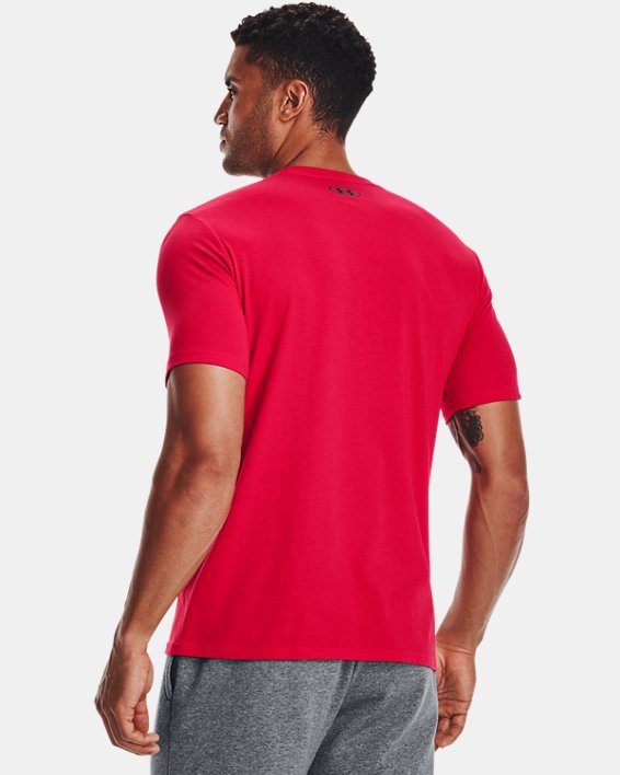 T-shirt voor heren UA Boxed Sportstyle met korte mouwen, Red, pdpMainDesktop image number 1